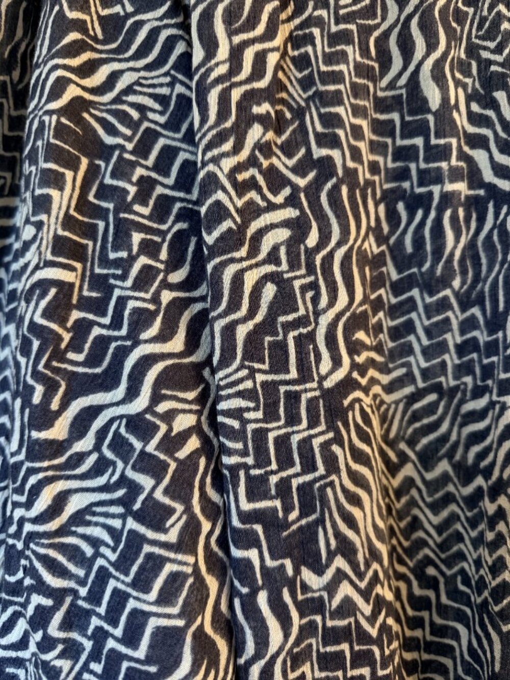 Pilcro Anthropologie Sidney Batwing Blouse Grey Cream Geometric Size L Large - Picture 6 of 11